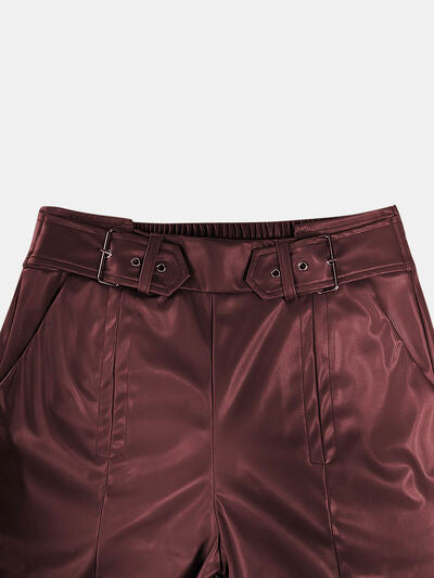 Half Elastic Waist Wide Leg Pants - Pahabu - Women's Clothing & Shop