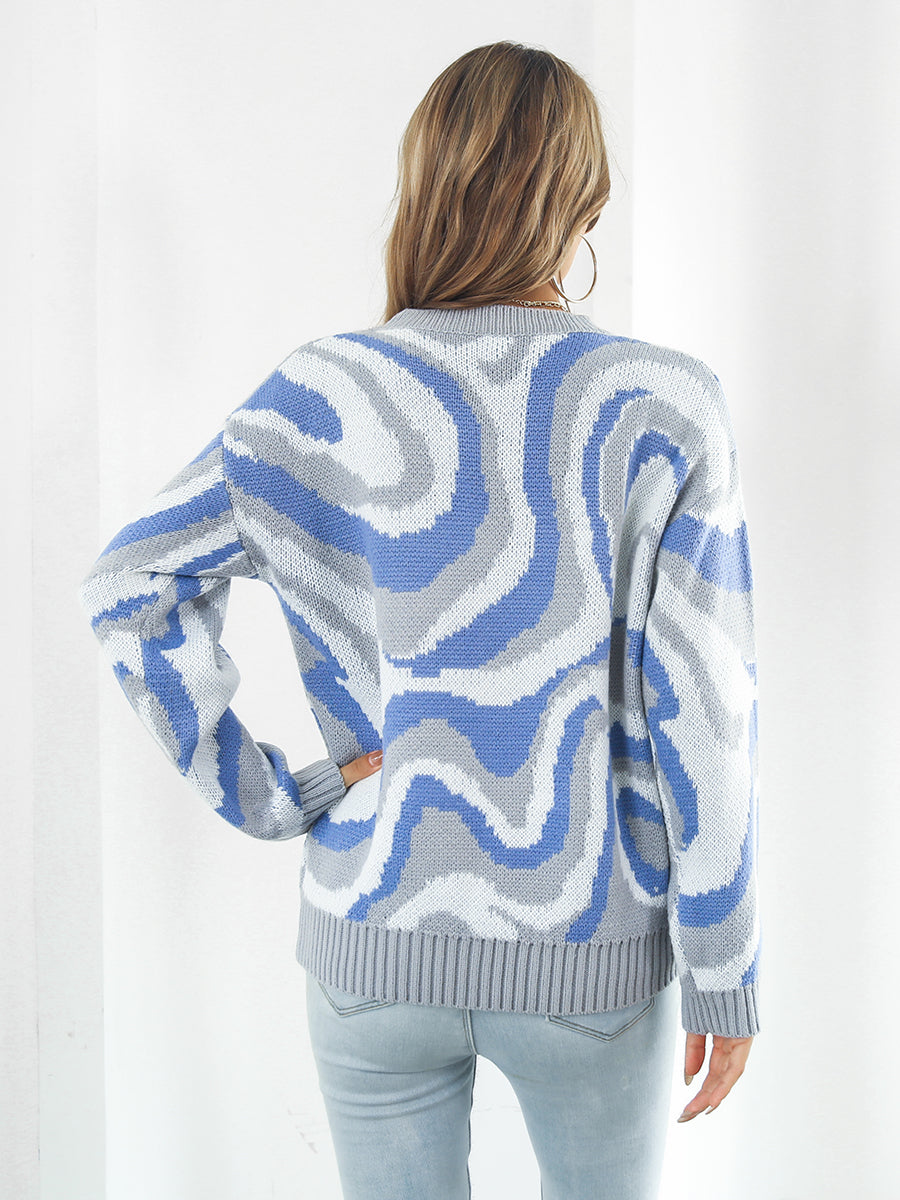 Round Neck Dropped Shoulder Sweater - Pahabu - Women's Clothing & Shop