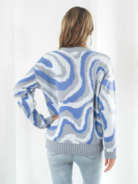 Round Neck Dropped Shoulder Sweater - Pahabu - Women's Clothing & Shop