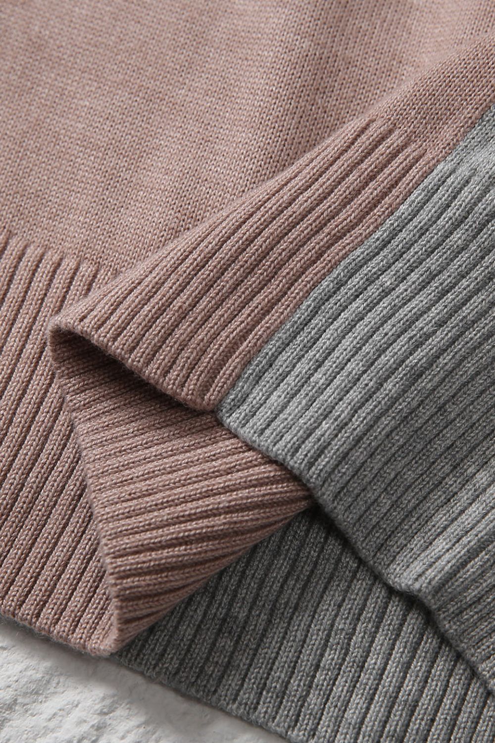 Color Block V-Neck Ribbed Trim Sweater - Pahabu - Women's Clothing & Shop