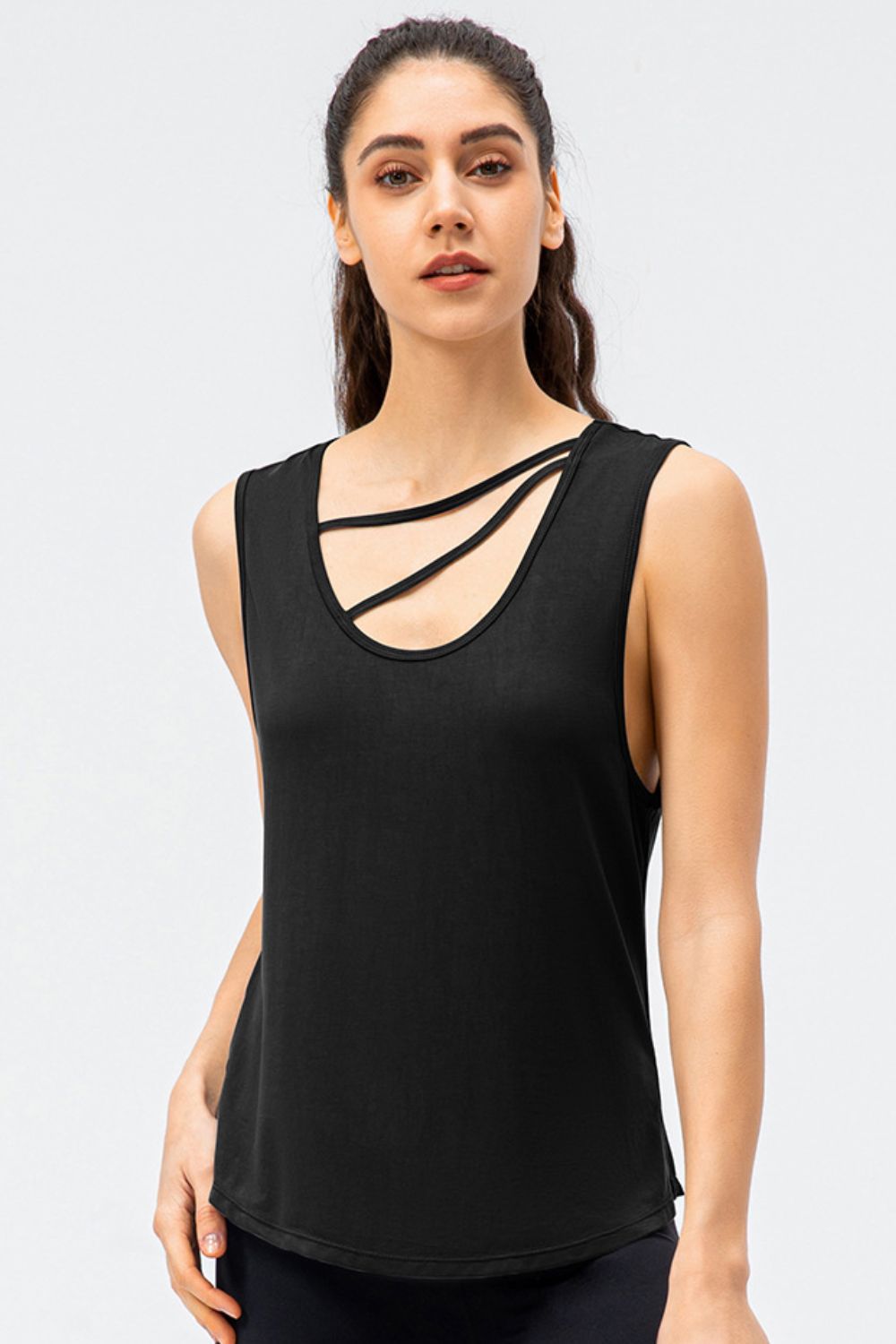 Cutout Reversible Active Tank - Pahabu - Women's Clothing & Shop
