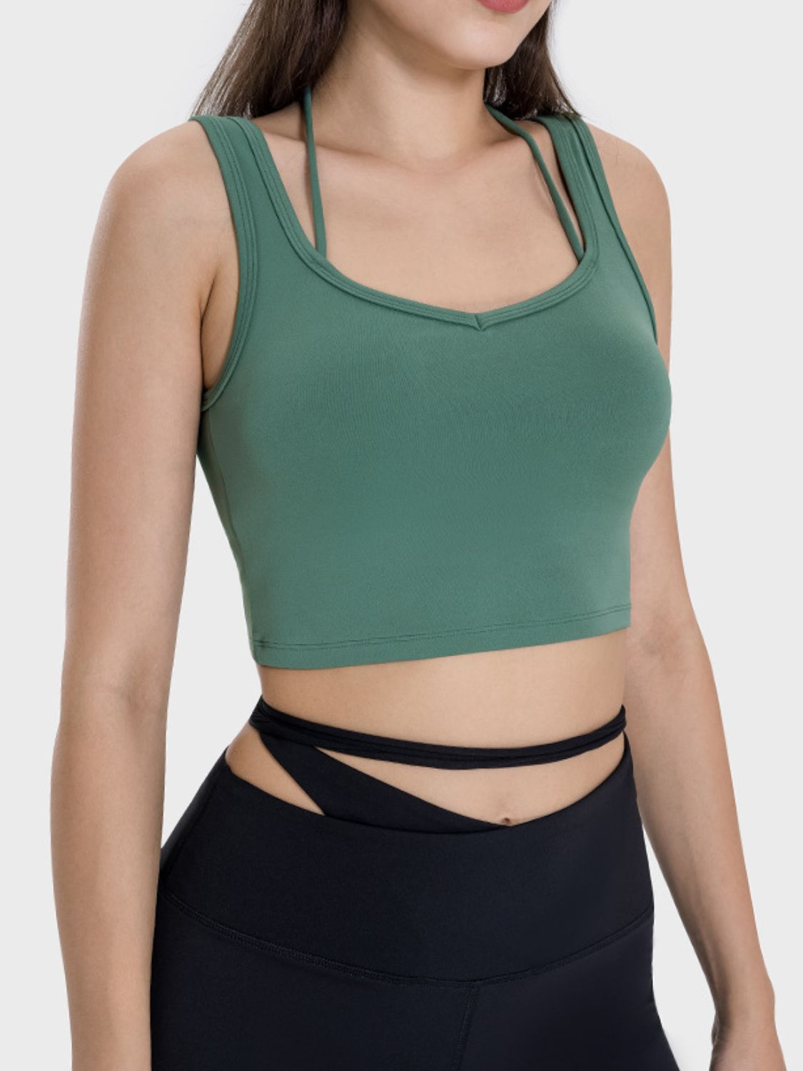 Millennia Crisscross Square Neck Active Tank - Pahabu - Women's Clothing & Shop