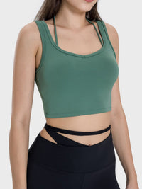 Millennia Crisscross Square Neck Active Tank - Pahabu - Women's Clothing & Shop