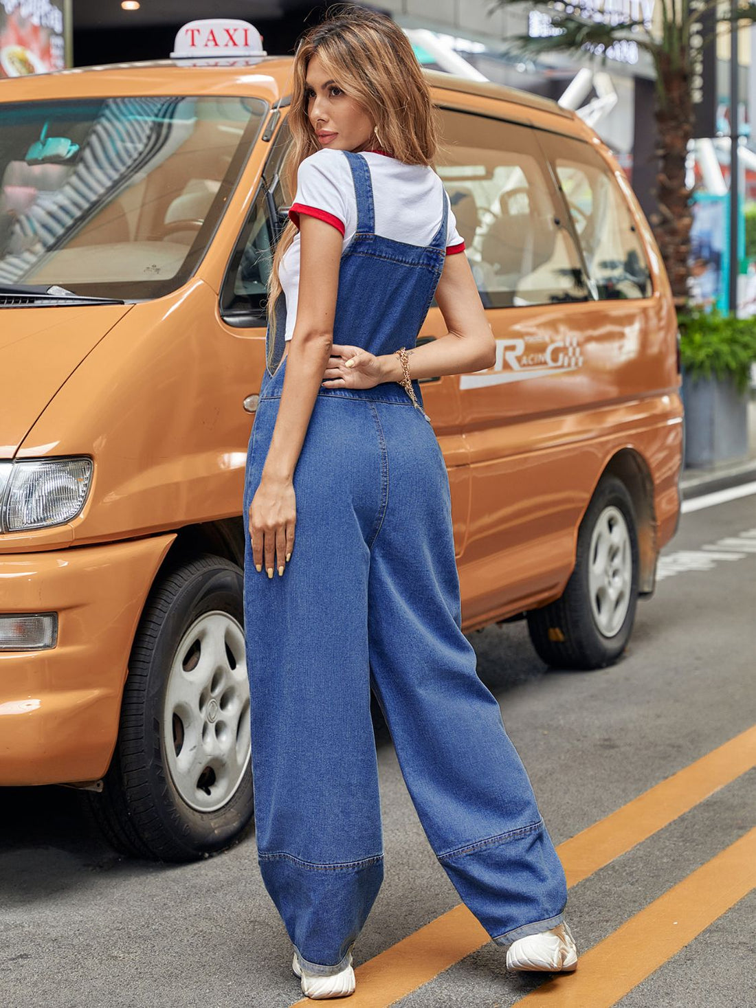 Wide Strap Wide Leg Denim Overalls - Pahabu - Women's Clothing & Shop