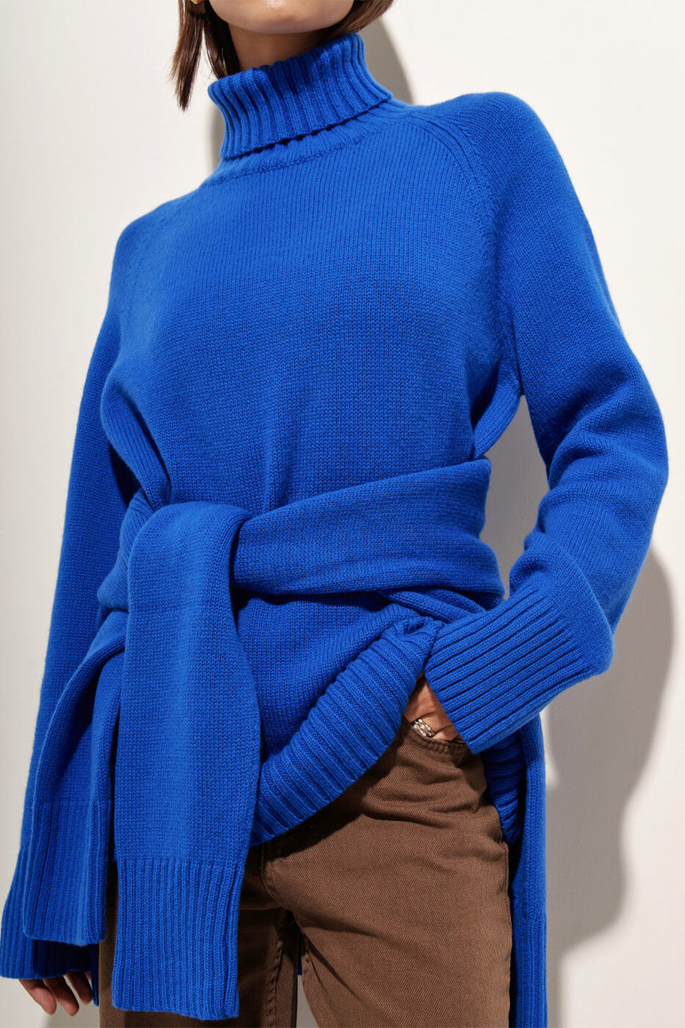 Turtle Neck Raglan Sleeve Sweater - Pahabu - Women's Clothing & Shop