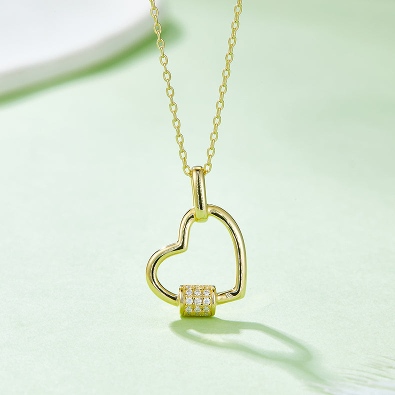 Moissanite 925 Sterling Silver Heart Shape Necklace - Pahabu - Women's Clothing & Shop