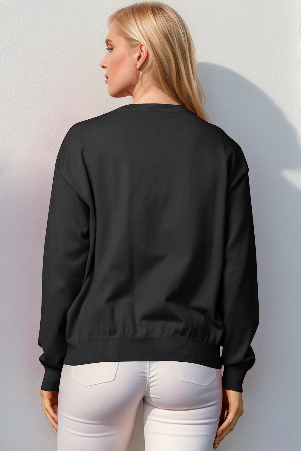 Double Take Full Size Nutcracker Sequin Long Sleeve Sweater - Pahabu - Women's Clothing & Shop