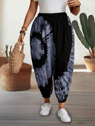 Tie-Dye Elastic Waist Pants - Pahabu - Women's Clothing & Shop