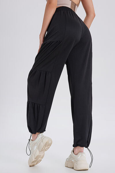 Basic Bae Drawstring Elastic Waist Ruched Joggers - Pahabu - Women's Clothing & Shop