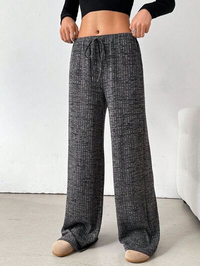 Tied Striped Wide Leg Pants - Pahabu - Women's Clothing & Shop