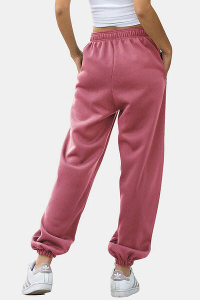 Elastic Waist Joggers with Pockets - Pahabu - Women's Clothing & Shop