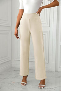 High Waist Straight Leg Pants - Pahabu - Women's Clothing & Shop