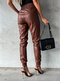 Smocked High Waist Pants with Pockets - Pahabu - Women's Clothing & Shop