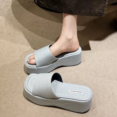 Open Front Platform Sandals - Pahabu - Women's Clothing & Shop