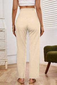 High Waist Wide Leg Pants with Pockets - Pahabu - Women's Clothing & Shop