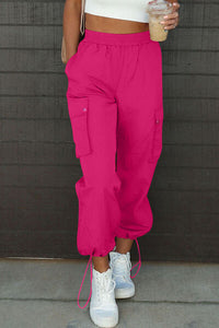 Drawstring Elastic Waist Pants with Pockets - Pahabu - Women's Clothing & Shop