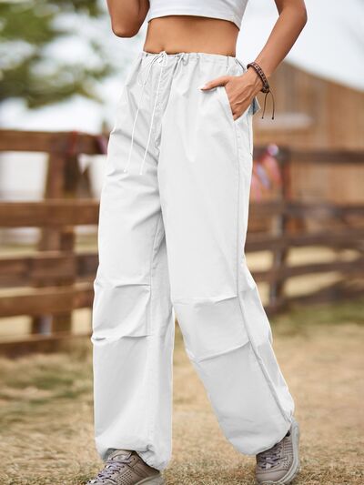 Drawstring Joggers with Pockets - Pahabu - Women's Clothing & Shop