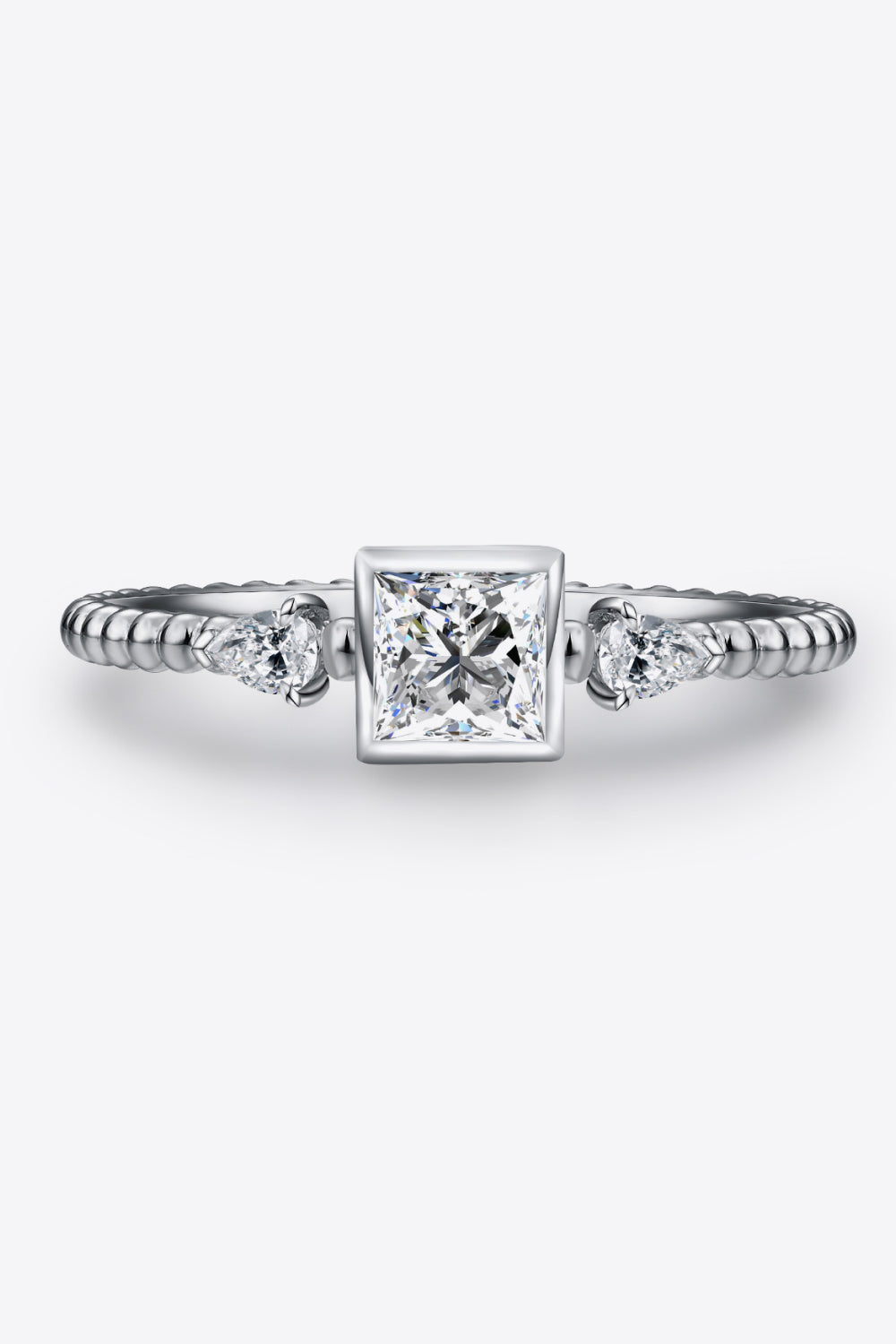 Moissanite Square Shape 925 Sterling Silver Ring - Pahabu - Women's Clothing & Shop