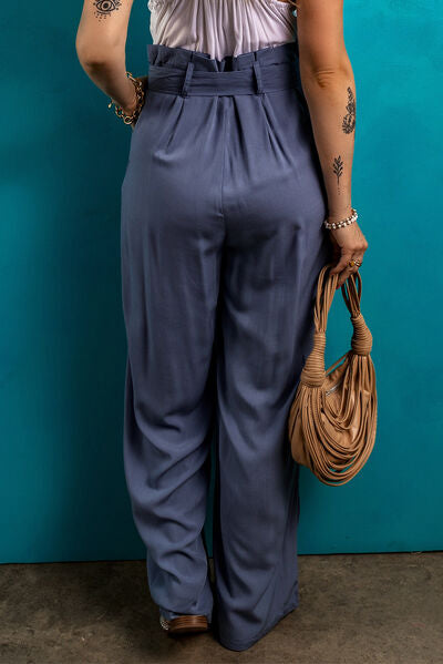Tied Wide Leg Pants with Pockets - Pahabu - Women's Clothing & Shop
