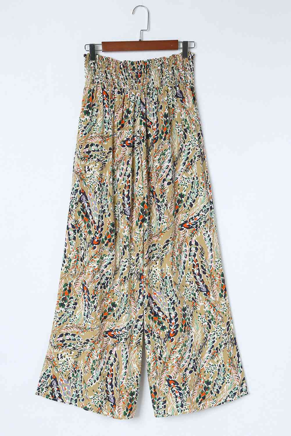 Printed Smocked Waist Wide Leg Pants - Pahabu - Women's Clothing & Shop