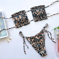 Frill Trim Ruched Bikini Set - Pahabu - Women's Clothing & Shop