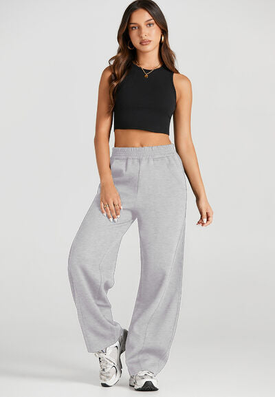 Elastic Waist Sweatpants with Pockets - Pahabu - Women's Clothing & Shop