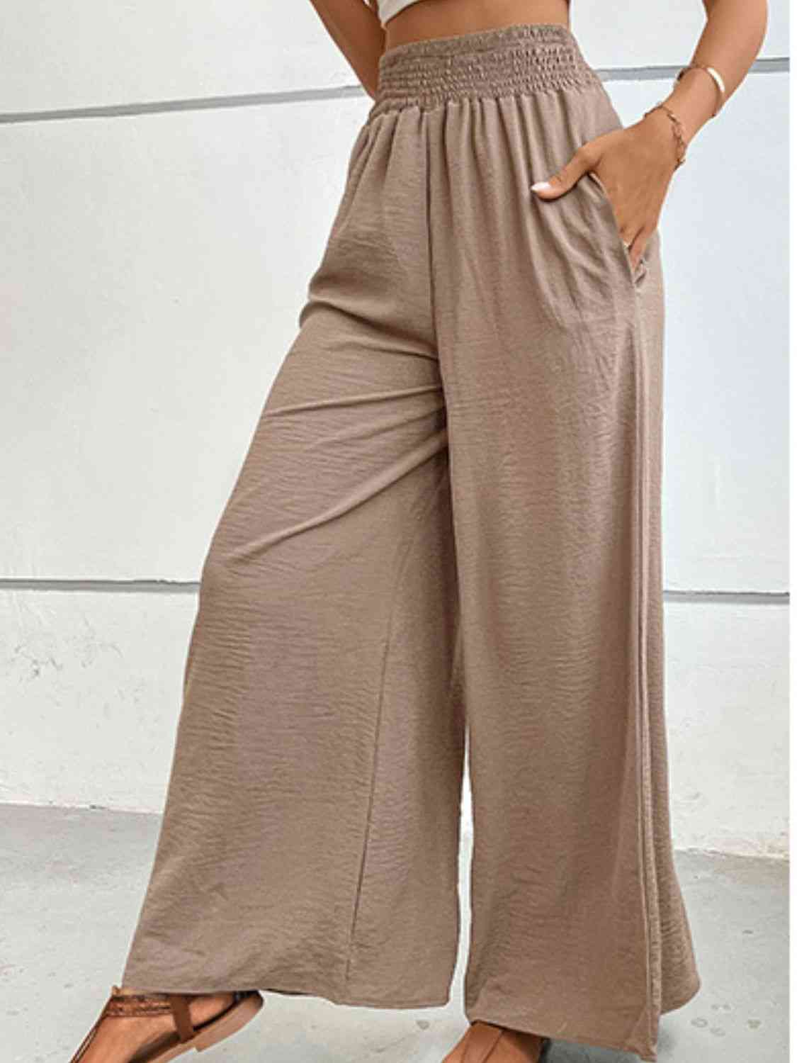 Perfee Wide Waistband Relax Fit Long Pants - Pahabu - Women's Clothing & Shop