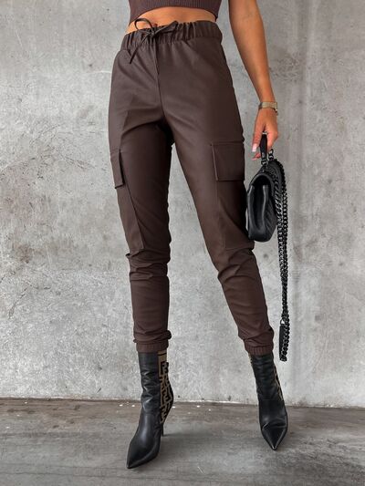 Drawstring Pants with Pockets - Pahabu - Women's Clothing & Shop