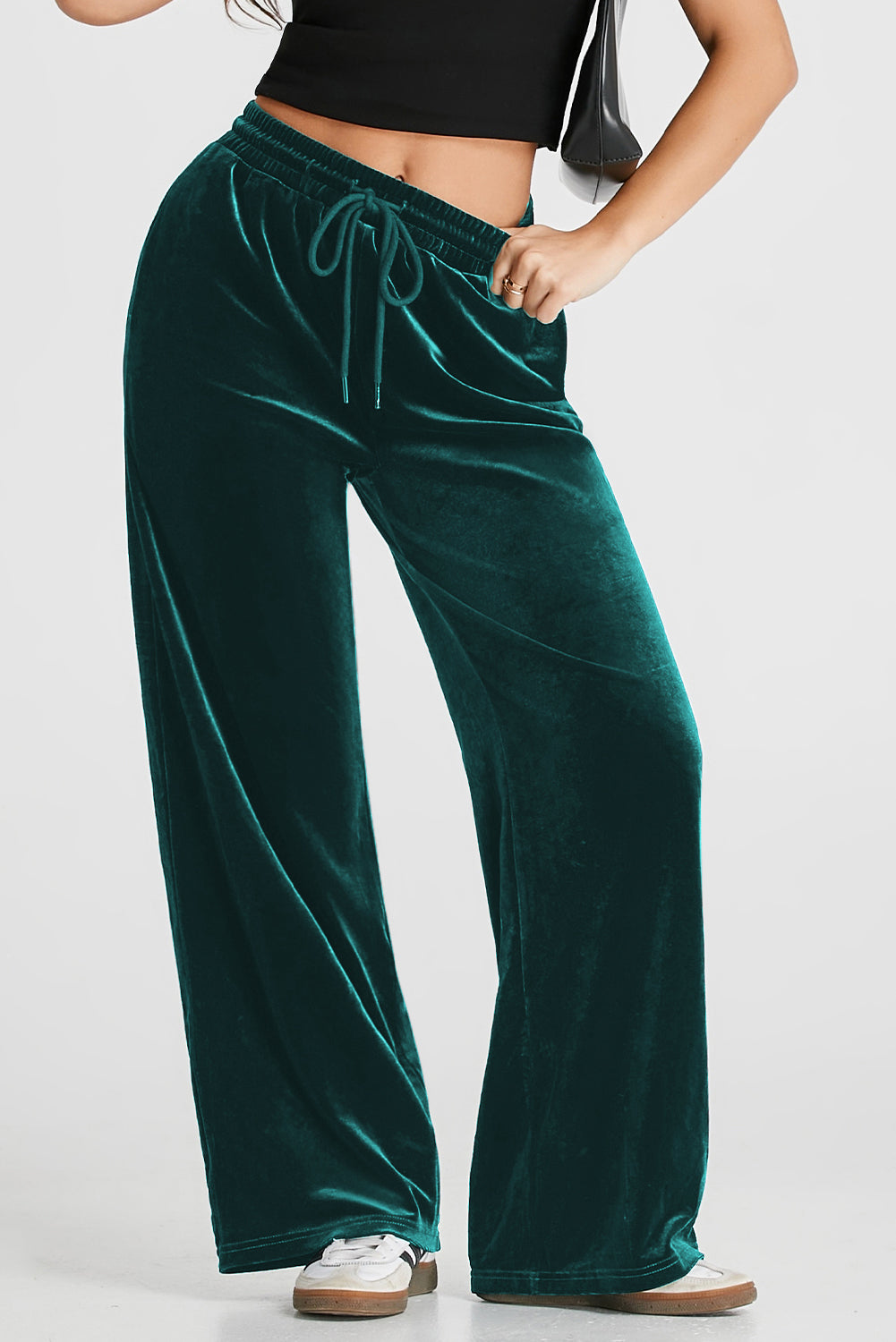 Drawstring Wide Leg Active Pants - Pahabu - Women's Clothing & Shop