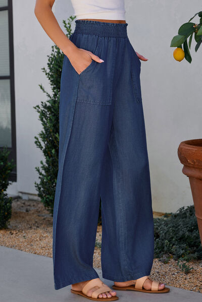 Wide Leg Pants with Pockets - Pahabu - Women's Clothing & Shop