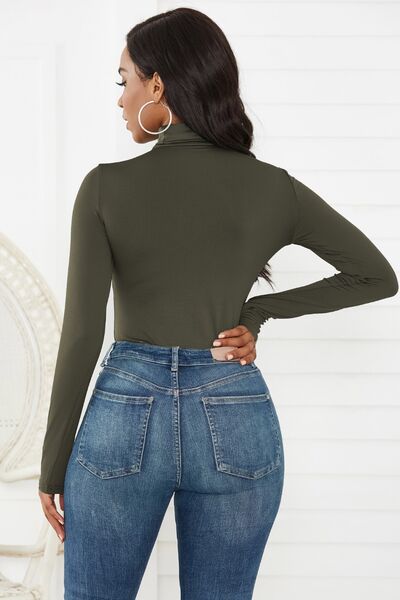 Turtleneck Long Sleeve Bodysuit - Pahabu - Women's Clothing & Shop