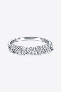 1 Carat Moissanite 925 Sterling Silver Half-Eternity Ring - Pahabu - Women's Clothing & Shop