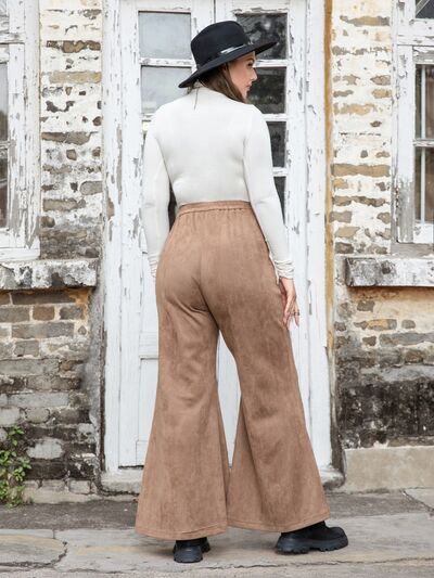 Plus Size Pocketed Flare Pants - Pahabu - Women's Clothing & Shop
