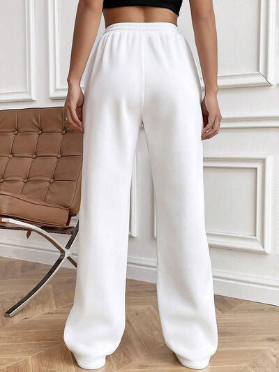 Drawstring Elastic Waist Pants with Pockets - Pahabu - Women's Clothing & Shop