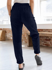 Drawstring Pants with Pockets - Pahabu - Women's Clothing & Shop