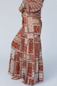 Geometric High Waist Wide Leg Pants - Pahabu - Women's Clothing & Shop
