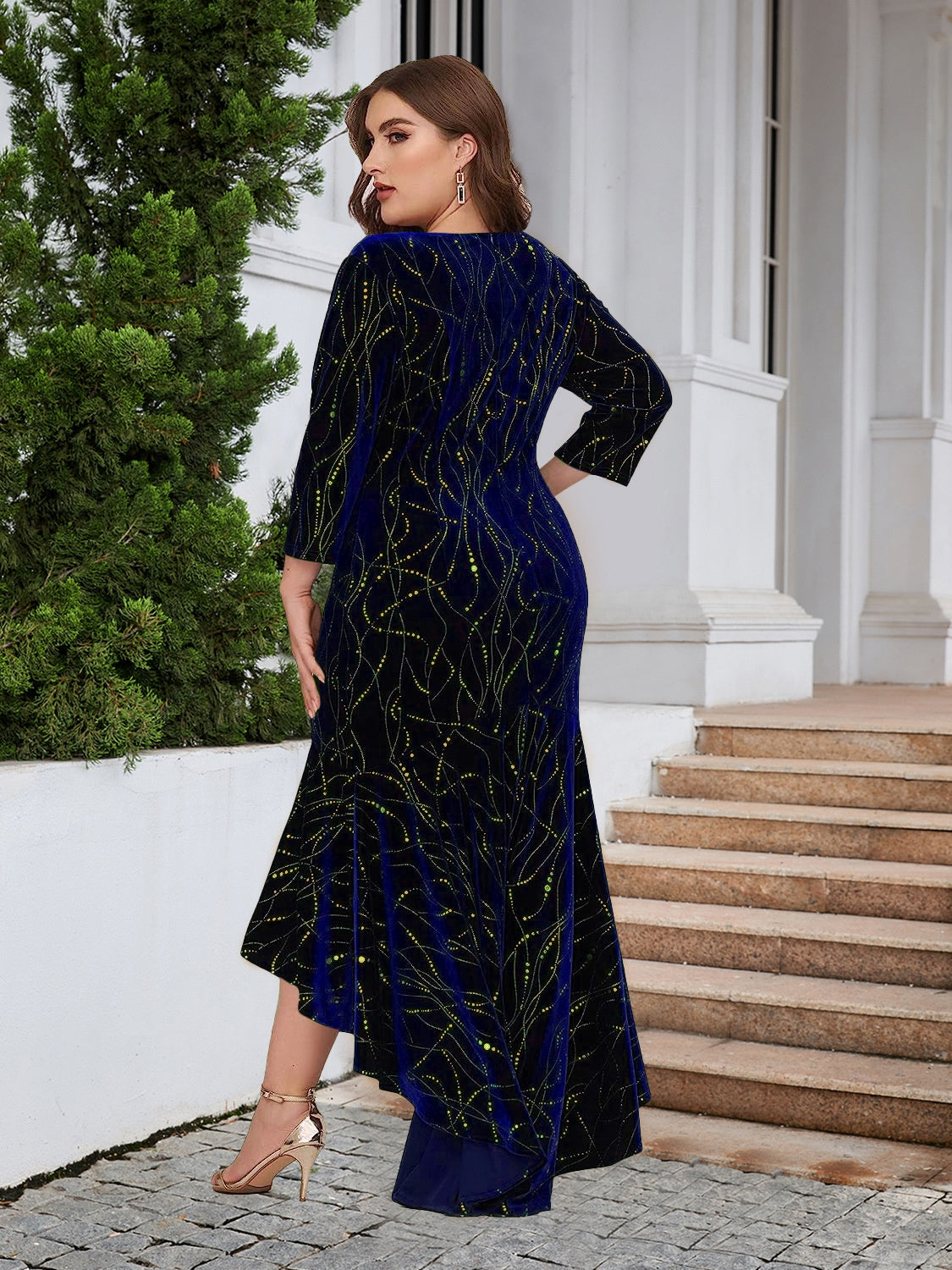 Plus Size Ruffle Hem High-Low Dress - Pahabu - Women's Clothing & Shop