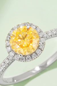 1 Carat Moissanite 925 Sterling Silver Halo Ring - Pahabu - Women's Clothing & Shop