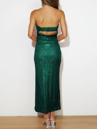 Sequin Cutout Tube Dress - Pahabu - Women's Clothing & Shop