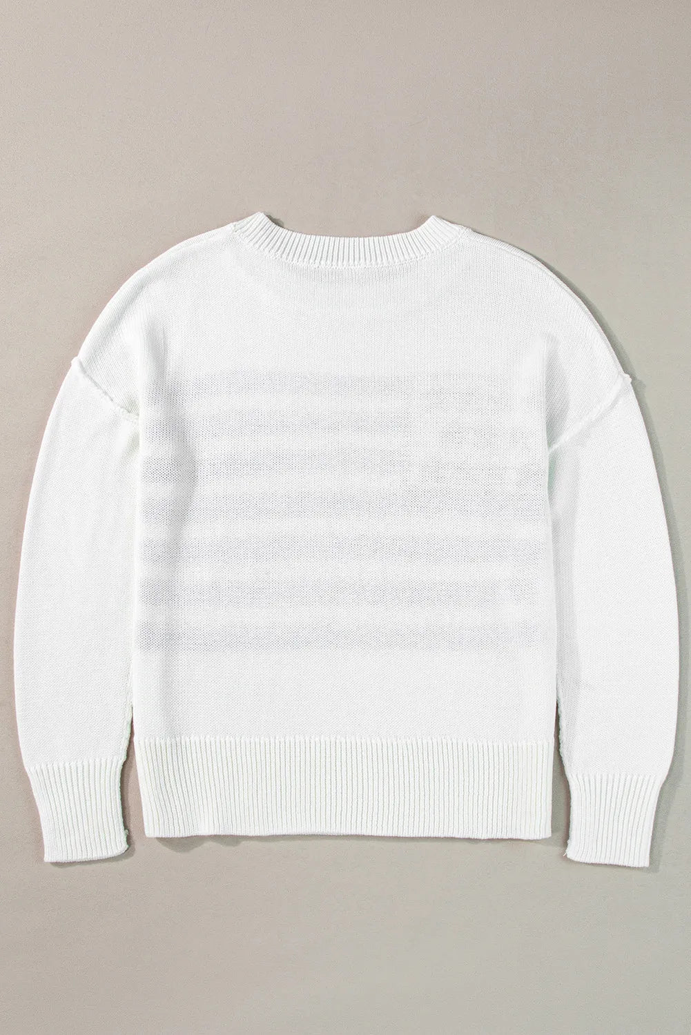US Flag Round Neck Long Sleeve Knit Top - Pahabu - Women's Clothing & Shop