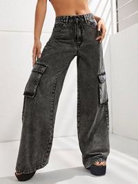 Wide Leg Jeans with Pockets - Pahabu - Women's Clothing & Shop