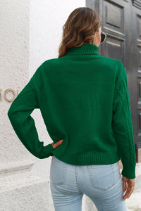 Turtleneck Long Sleeve Sweater - Pahabu - Women's Clothing & Shop