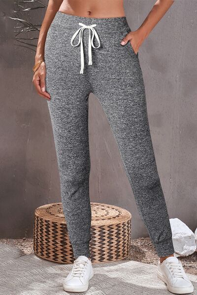 Drawstring Joggers with Pockets - Pahabu - Women's Clothing & Shop