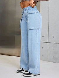 Wide Leg Jeans with Pockets - Pahabu - Women's Clothing & Shop