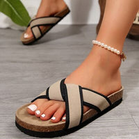 Contrast Open Toe Platform Sandals - Pahabu - Women's Clothing & Shop