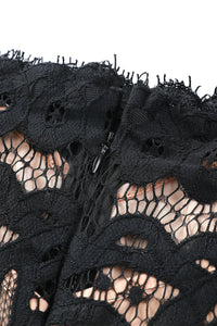 Off-Shoulder Long Sleeve Lace Dress - Pahabu - Women's Clothing & Shop