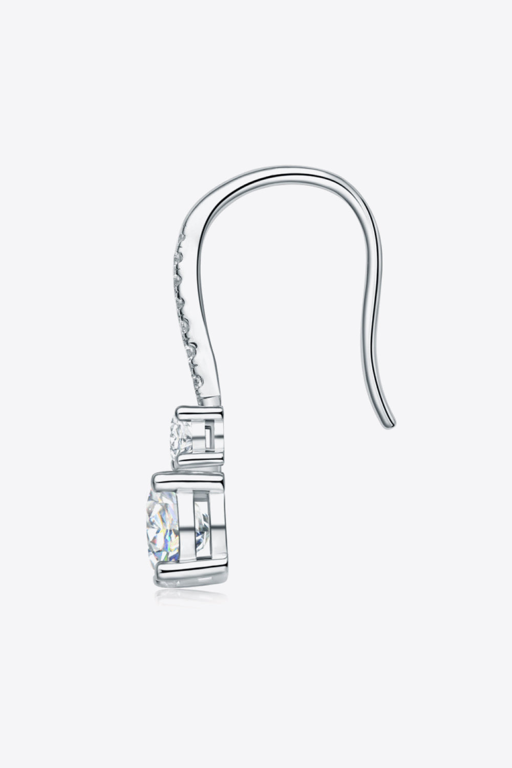 2 Carat Moissanite 925 Sterling Silver Drop Earrings - Pahabu - Women's Clothing & Shop
