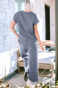 Short Sleeve Top and Pocketed Pants Lounge Set - Pahabu - Women's Clothing & Shop