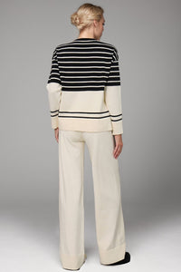 Basic Bae Striped Round Neck Long Sleeve Top and Pants Sweater Set - Pahabu - Women's Clothing & Shop