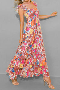 Tiered Ruffled Printed Sleeveless Dress - Pahabu - Women's Clothing & Shop